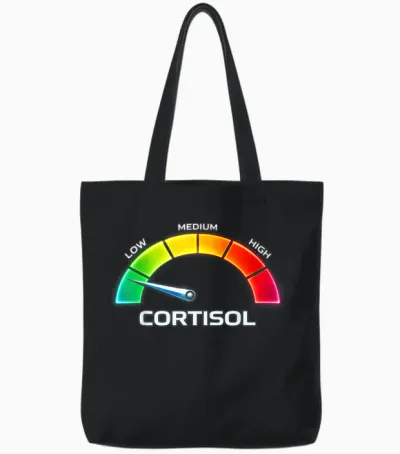 Humor Stress Low Cortisol Levels Tote Bags - Black