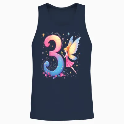 Kinder Magische Fee 3. Geburtstag Mädchen 3 Jahre Unisex Tank Top - Navy