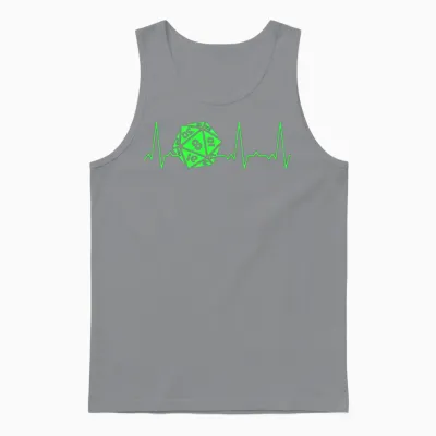 Heartbeat Dice Unisex Tank Top - Sport Grey