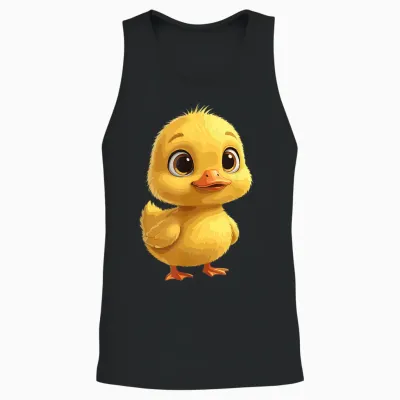 Adorable Petit Caneton Mignon Poussin Jaune Unisex Tank Top - Black