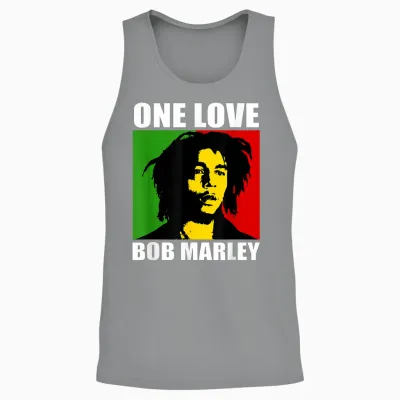 Offizielles Bob Marley One Love Rasta Unisex Tank Top - Sport Grey