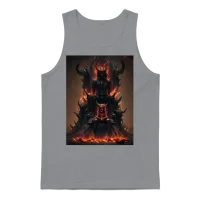 Hell's Ruler & Demon Dog — Lovers Unisex Tank Top - Sport Grey – 1