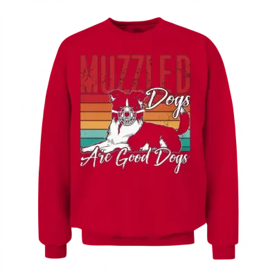 Service Dog Trainer Muzzled Dogs Are Dog Handler Unisex Sweatshirt - Red