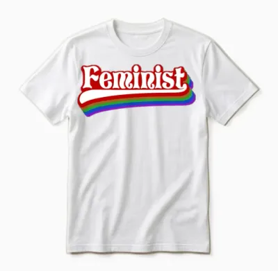 Feminist Vintage Retro Unisex T-Shirt - White