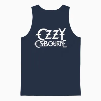 Ozzy Osbourne White Logo Unisex Tank Top - Navy