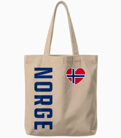 Norwegen Flagge Nordisches Kreuz Skandinavien Patriotisches Tote Bags - Natural