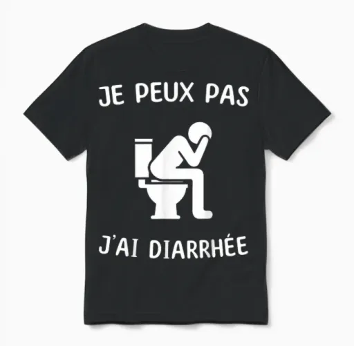 I Can't Have Diarrhea T-Shirt, Black, S Unisex T-Shirt in Black
