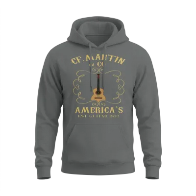 Martin Dual Guitars Vintage Birthday T Shirt Gift Unisex Hoodie - Graphite Heather