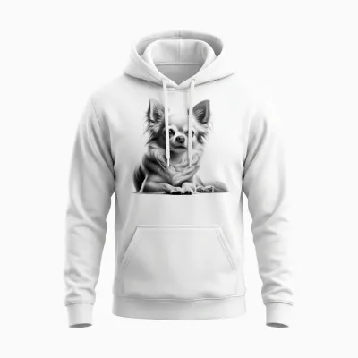 Süßer Chihuahua in Liegender Poser Unisex Hoodie - White