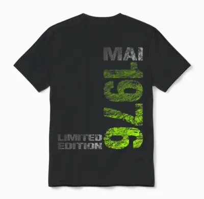 Limited Edition Mai 1976 Mann Frau 50. Geburtstag Unisex T-Shirt - Black