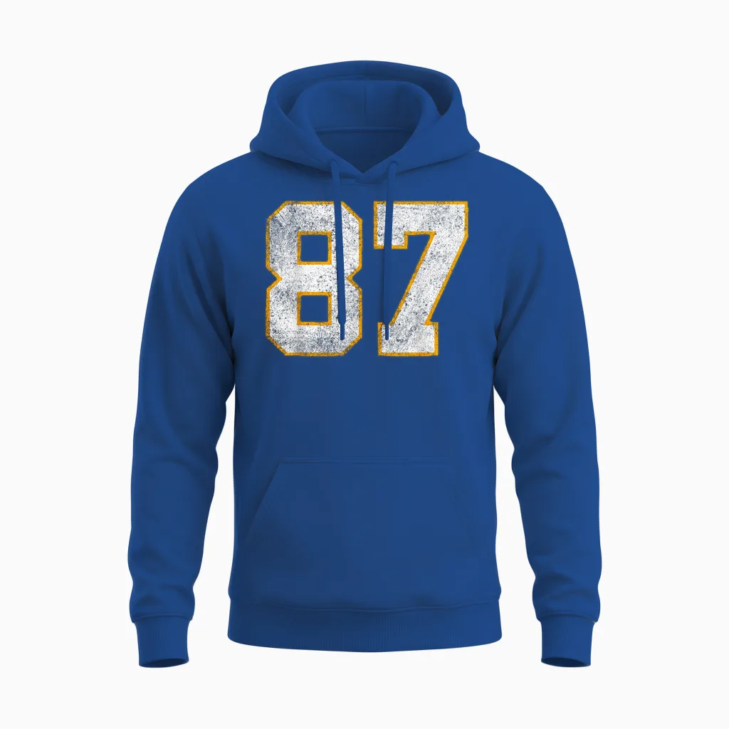 In My Number 87 Era Vintage Retro Unisex Hoodie in Royal