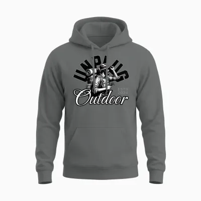 Unplug Outdoor Hiking Hike for a Hiker Unisex Hoodie - Graphite Heather