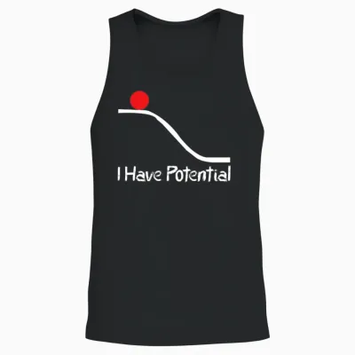 Physics I Have Potential Energy Funny Unisex Tank Top - Black