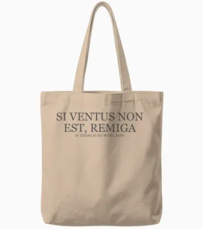 If There Is No Wind Row - Dark Tote Bags - Natural
