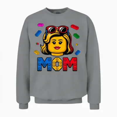 Family Mom Master Builder Building Bricks Blocks Mothers Day Unisex Sweatshirt - Sport Grey