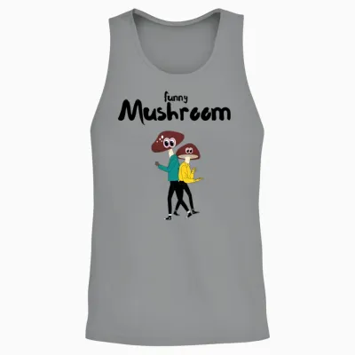 Funny Mushroom Unisex Tank Top - Sport Grey