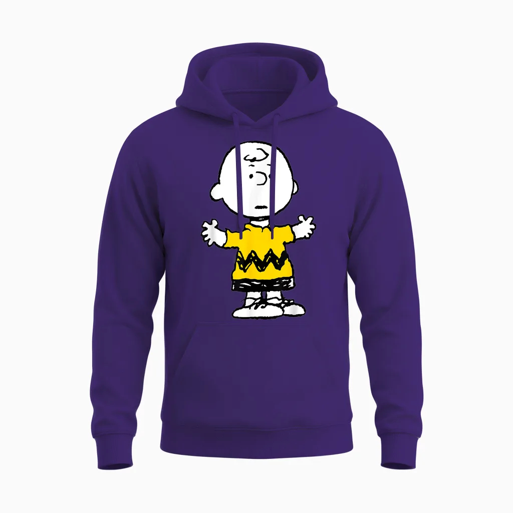 Peanuts β Charlie Brown Oversize Unisex Hoodie in Purple