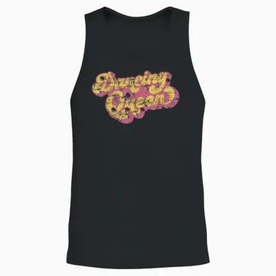 Dancing Queen Shirt Vintage Dancing 70s Unisex Tank Top - Black
