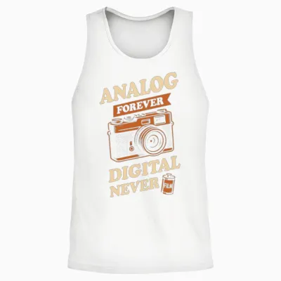 Retro Camera Club Analog Photography Film Roll Unisex Tank Top - White