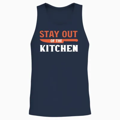 Stay Out Kitchen Manager Gift Unisex Tank Top - Navy