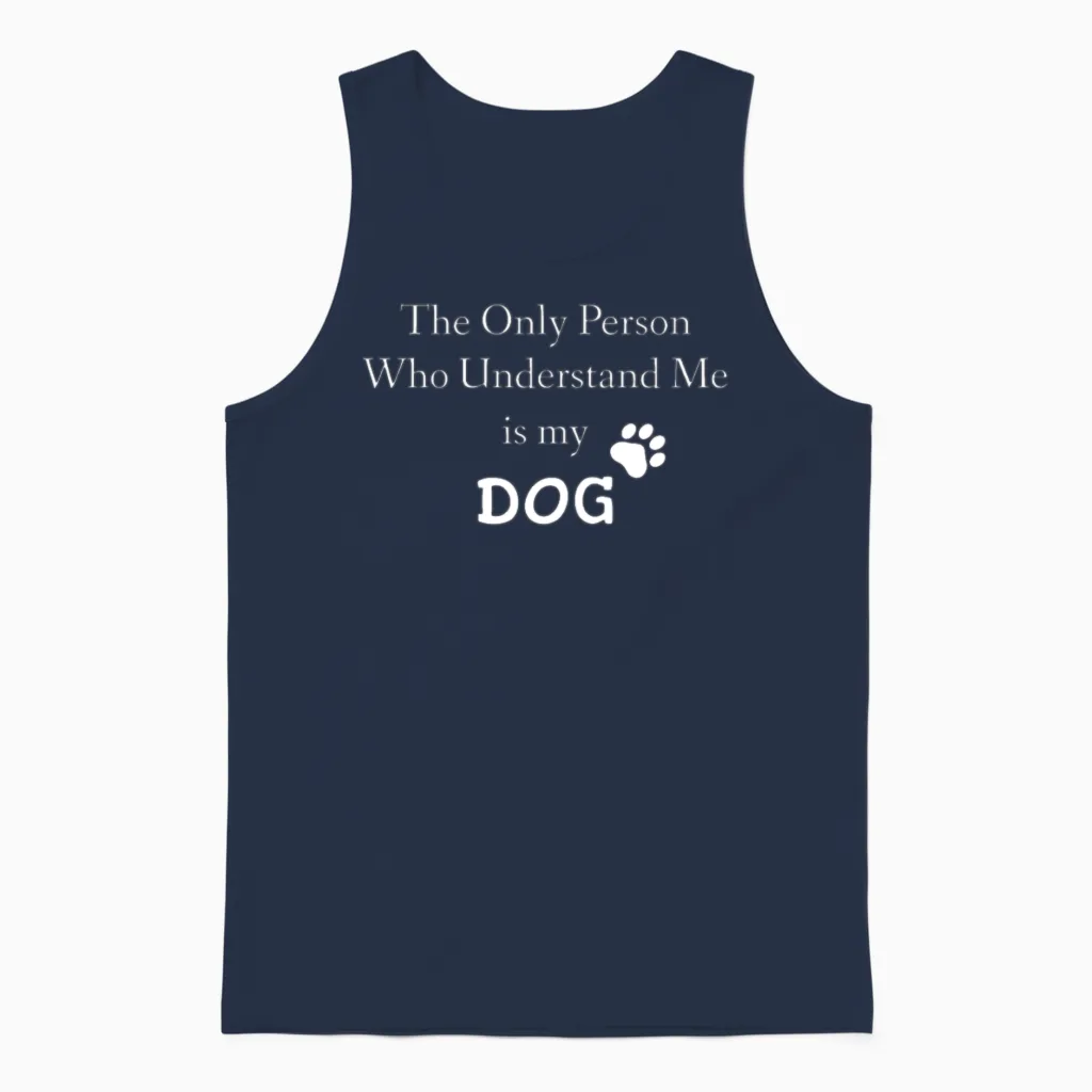 Dogs Dog Lovers Gift Unisex Tank Top in Navy