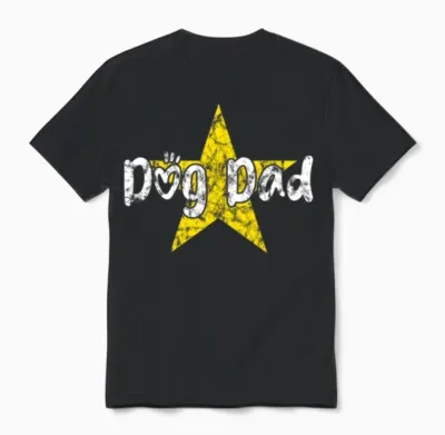 Dog Dad Unisex T-Shirt - Black