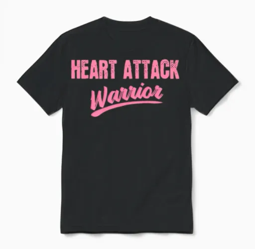 Heart Attack Therapy Fighter Saying Funny Unisex T-Shirt in Black