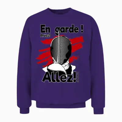 Fencing En Garde! Prêts? Allez! Unisex Sweatshirt - Purple