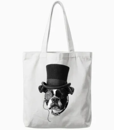 Winston Howl Iii Tote Bags - White