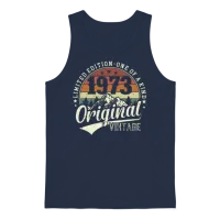 Vintage 1973 Limited Edition Gift Unisex Tank Top - Navy – 1