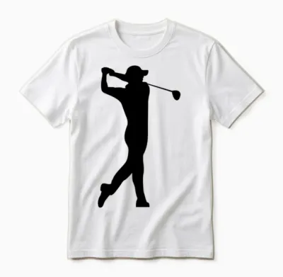 Golfer Silhouette Golf Player - Gift Idea Unisex T-Shirt - White