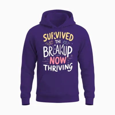 Breakup Empowerment Self-Love Fresh Starts Unisex Hoodie - Purple