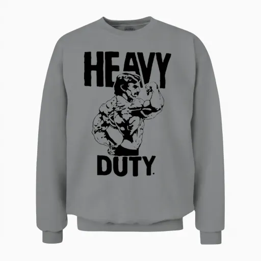 Mike Mentzer Heavy Duty Ringer Workout Gift Unisex Sweatshirt in Sport Grey