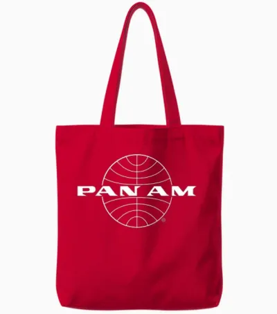 Pan Am Classic Weißes Logo Tote Bags - Red