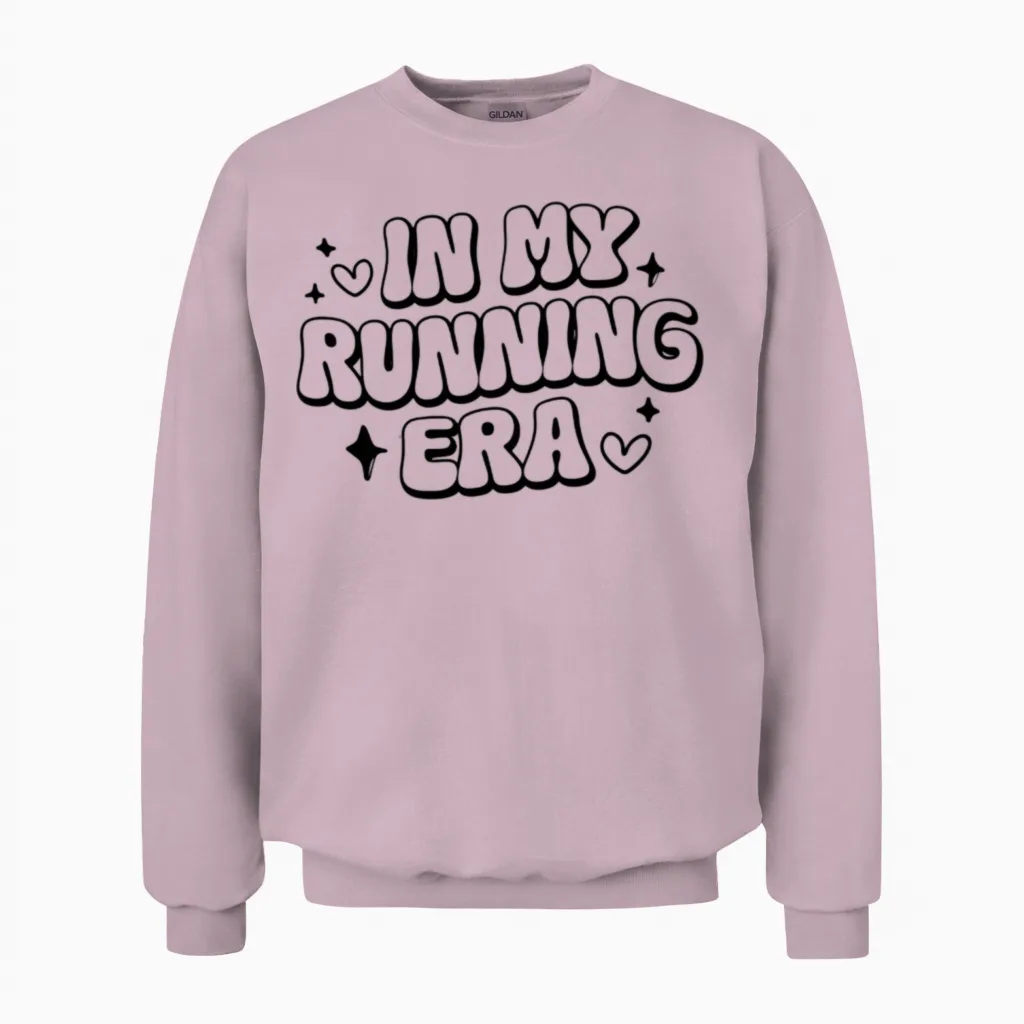 In My Running Era Unisex Sweatshirt in Light Pink