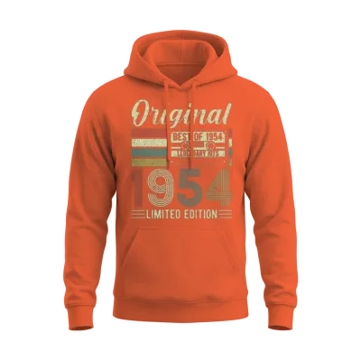 1954 Retro Legend Unisex Hoodie - Orange