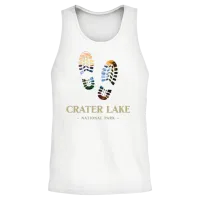 Crater Lake National Park Hike Hiking Boot Unisex Tank Top - White – 2