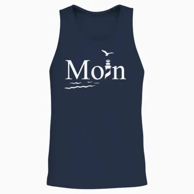 Maritimes Moin Mit Leuchtturm Und Möwe Unisex Tank Top - Navy
