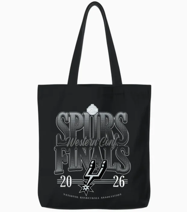 Nba 2026 Western Conference Finals Spurs Next Level Tote Bags in Black