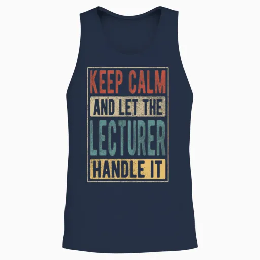 Lecturer Retro Gift Unisex Tank Top - Navy