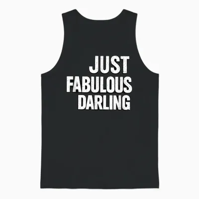 Just Fabulous Darling Style Vintage Glamour Unisex Tank Top - Black