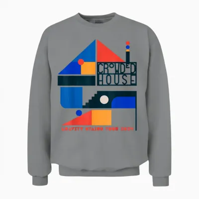 Crowded House – Gravity Stairs T-Shirt, Blue, S Unisex Sweatshirt - Sport Grey