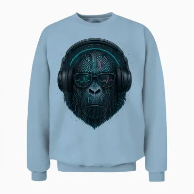 Techno House Electro Minimal Goa Psy Trance Acid Rave Dnb Unisex Sweatshirt - Light Blue