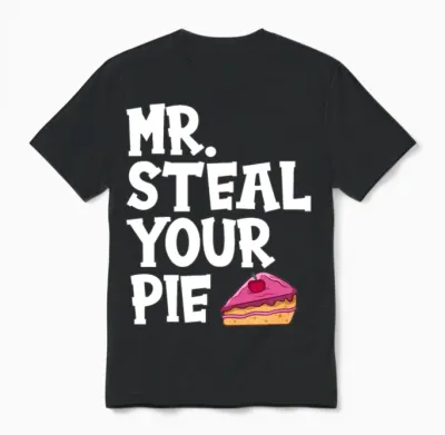Funny Thanksgiving Boys Toddlers Mr Steal Your Pie Unisex T-Shirt - Black