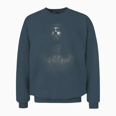Jesus Christus Dornenkrone Retter Christlicher Glaube Unisex Sweatshirt - Dark Heather
