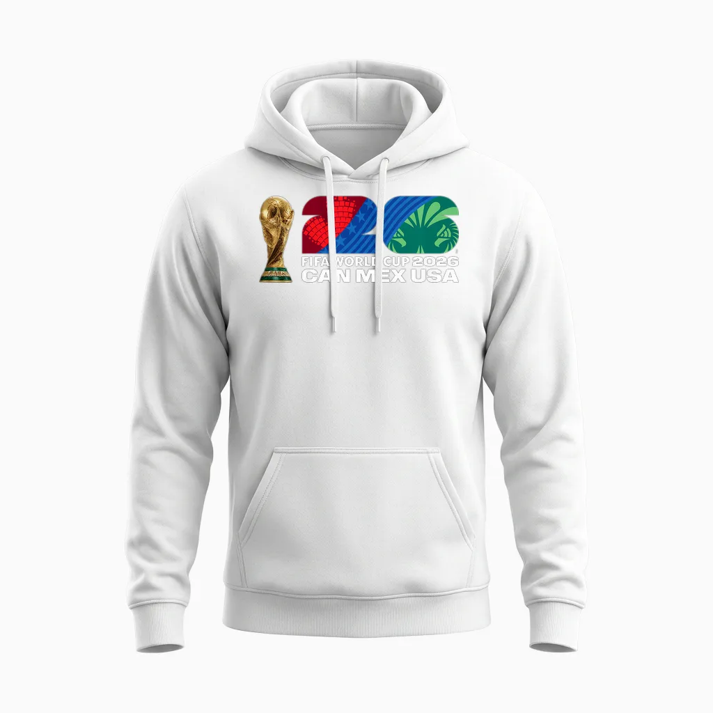 Kids Fifa World Cup26 Fifa Host Country Trophy Color Unisex Hoodie in White