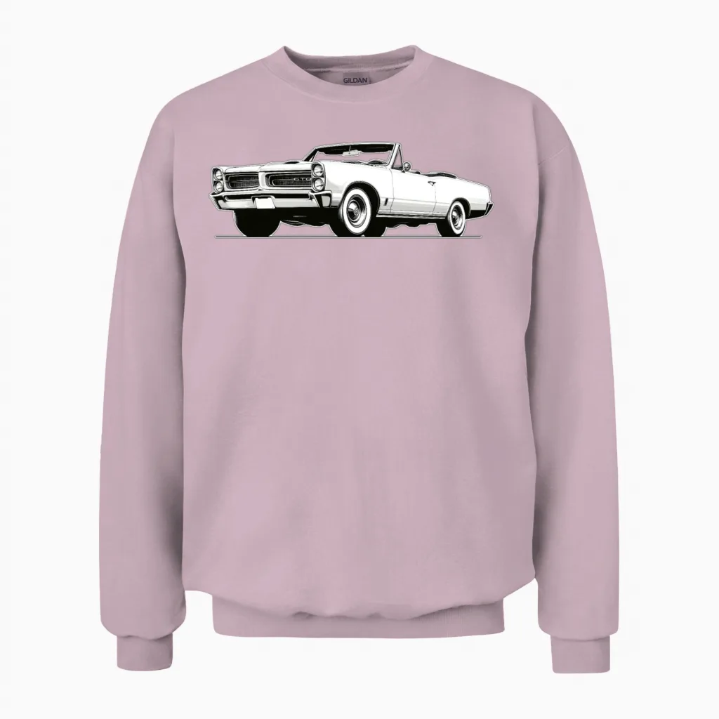 Vintage 1964 Pontiac Gto Convertible Classic Car A Unisex Sweatshirt in Light Pink