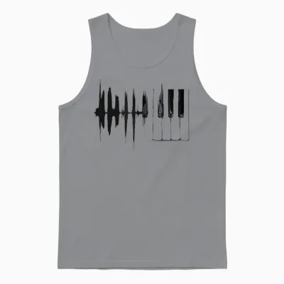 Piano Shirt Klavier T-Shirt Tasten Klaviertasten Flügel Unisex Tank Top - Sport Grey