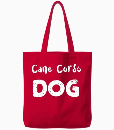 Cane Corso Dog - Dogs Tote Bags - Red