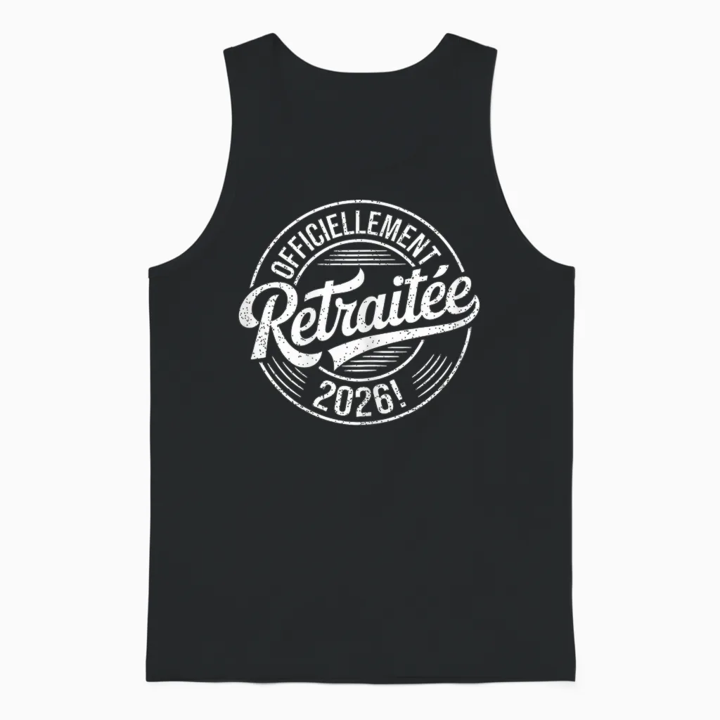 Vintage Officially Retired 2026 Women Unisex Tank Top in Black